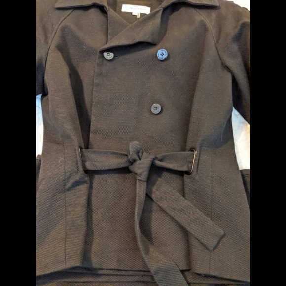 Calvin Klein 2 Piece Women's Skirt Suit Black Belted Size 6 #284 - Picture 4 of 11